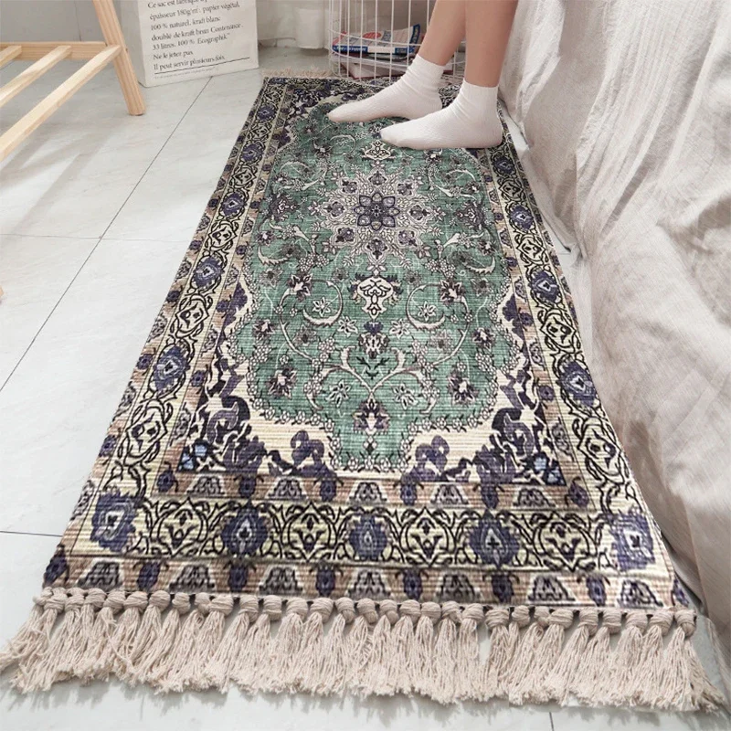 Living Room Carpet Persia Tassel Decoration Ethnic Retro Hand-knotted Floor Mat Bedroom Bedside Decor Rug ковер с кисточками
Living Room Carpet Persia Tassel Decoration Ethnic Retro Hand-knotted Floor Mat Bedroom Bedside Decor Rug ковер с кисточками