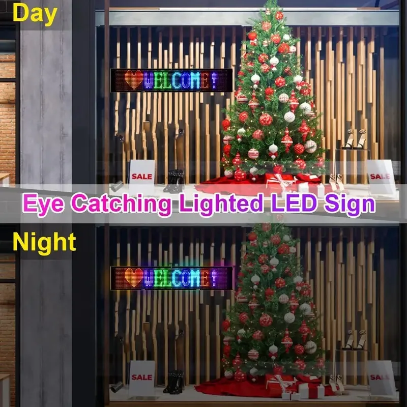 Customizable LED Display Sign Waterproof Flexible Pixel Panel with Smartphone App Control USB Powered for Indoor & Outdoor Use
Customizable LED Display Sign Waterproof Flexible Pixel Panel with Smartphone App Control USB Powered for Indoor & Outdoor Use