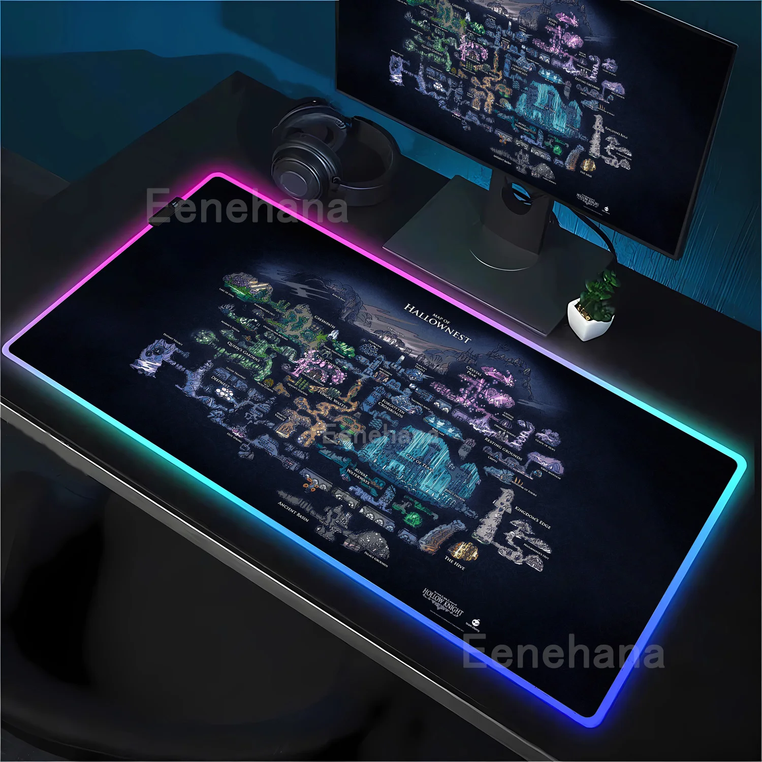 LED Mouse Pad Anime Gaming offices Accessories Gamer Computer Hollow Knight Silksong Keyboard RGB Luminous Desk Mat HD Mousepad
LED Mouse Pad Anime Gaming offices Accessories Gamer Computer Hollow Knight Silksong Keyboard RGB Luminous Desk Mat HD Mousepad