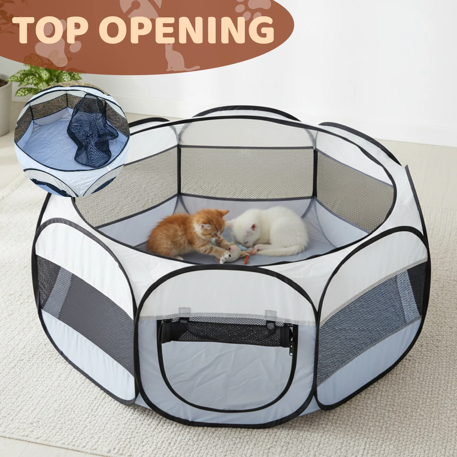 Foldable Portable Small Animal Playpen with Cover Indoor/Outdoor Enclosure for Chicks Puppies Kittens & Other Small Pets
Foldable Portable Small Animal Playpen with Cover Indoor/Outdoor Enclosure for Chicks Puppies Kittens & Other Small Pets