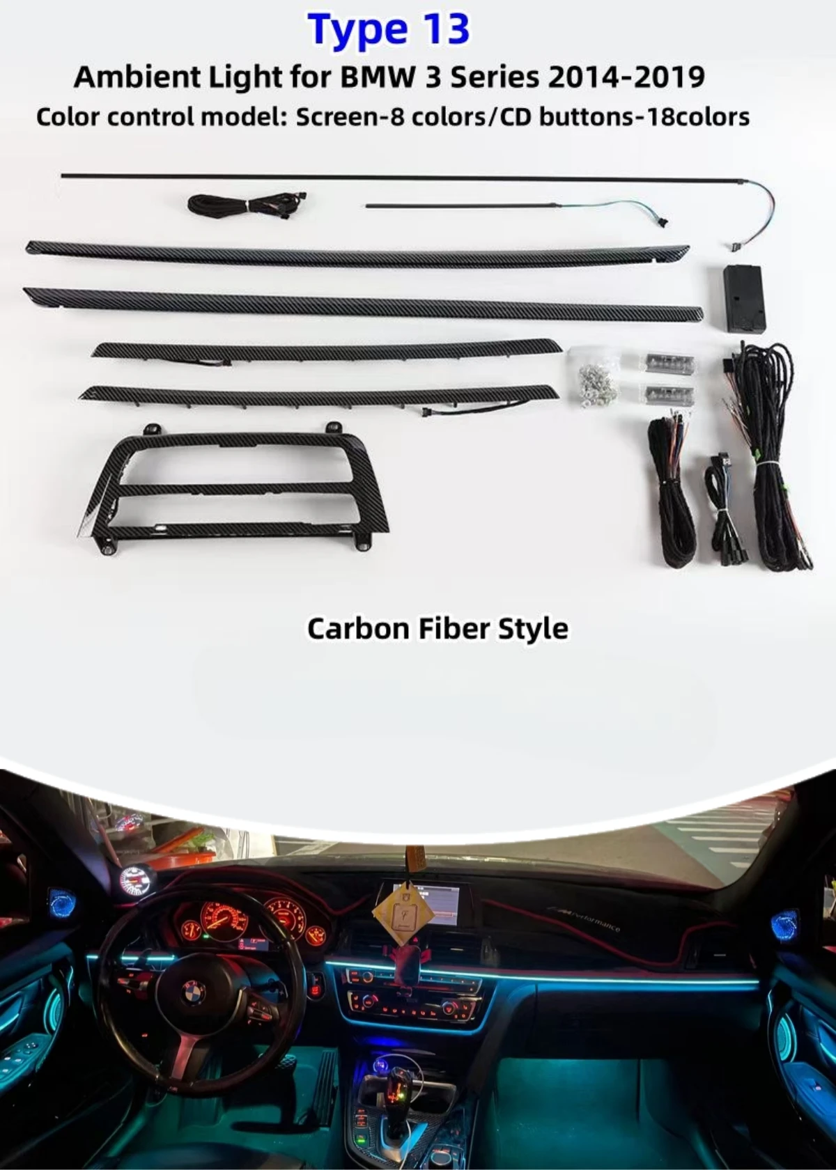 Ambient Light For BMW 3 Series F30 F31 3GT F34 4 Series F32 F33 F36 Led Door Dashboard Decorative Neon Dynamic Atmosphere Lamp
Ambient Light For BMW 3 Series F30 F31 3GT F34 4 Series F32 F33 F36 Led Door Dashboard Decorative Neon Dynamic Atmosphere Lamp