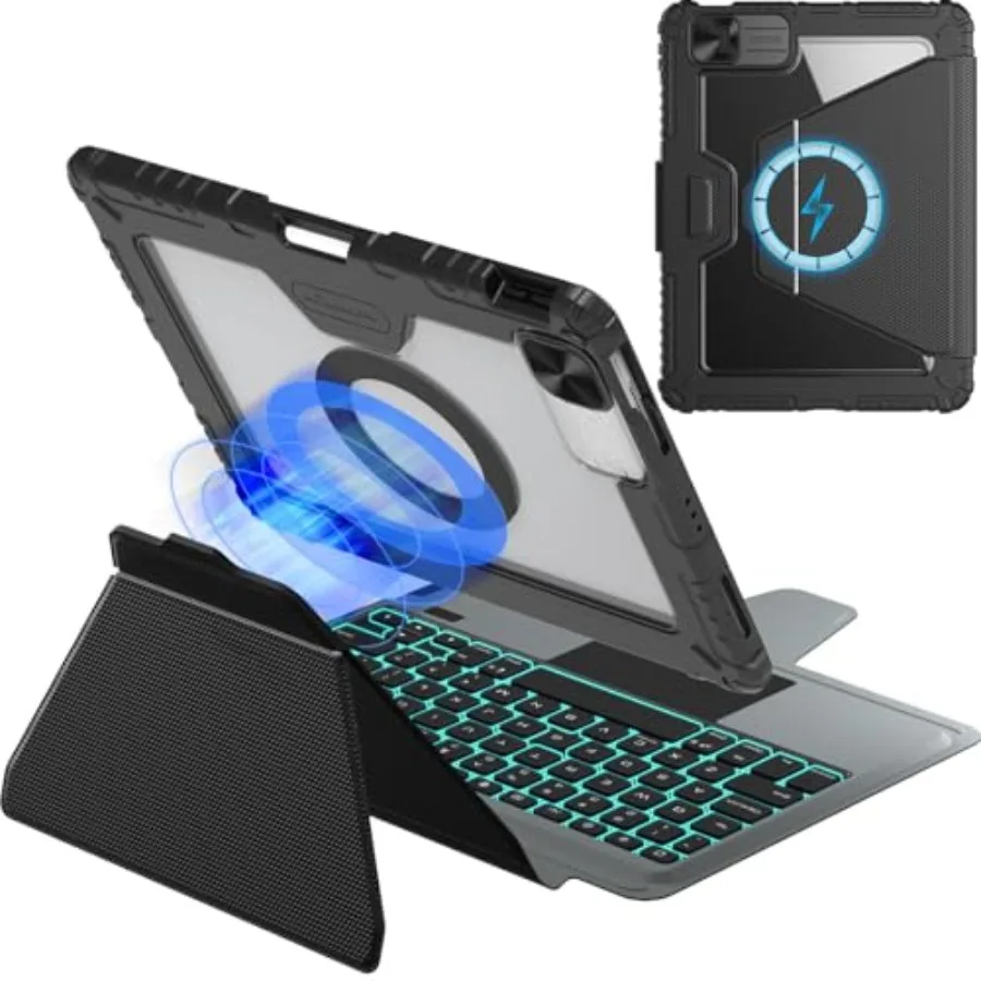 For iPad Pro M5 M4 Case with Magic Keyboard Detachable Magnetic iPad Pro Keyboard Case with Pencil Holder/Slide Camera Cover/7 Colors Backlit
For iPad Pro M5 M4 Case with Magic Keyboard Detachable Magnetic iPad Pro Keyboard Case with Pencil Holder/Slide Camera Cover/7 Colors Backlit