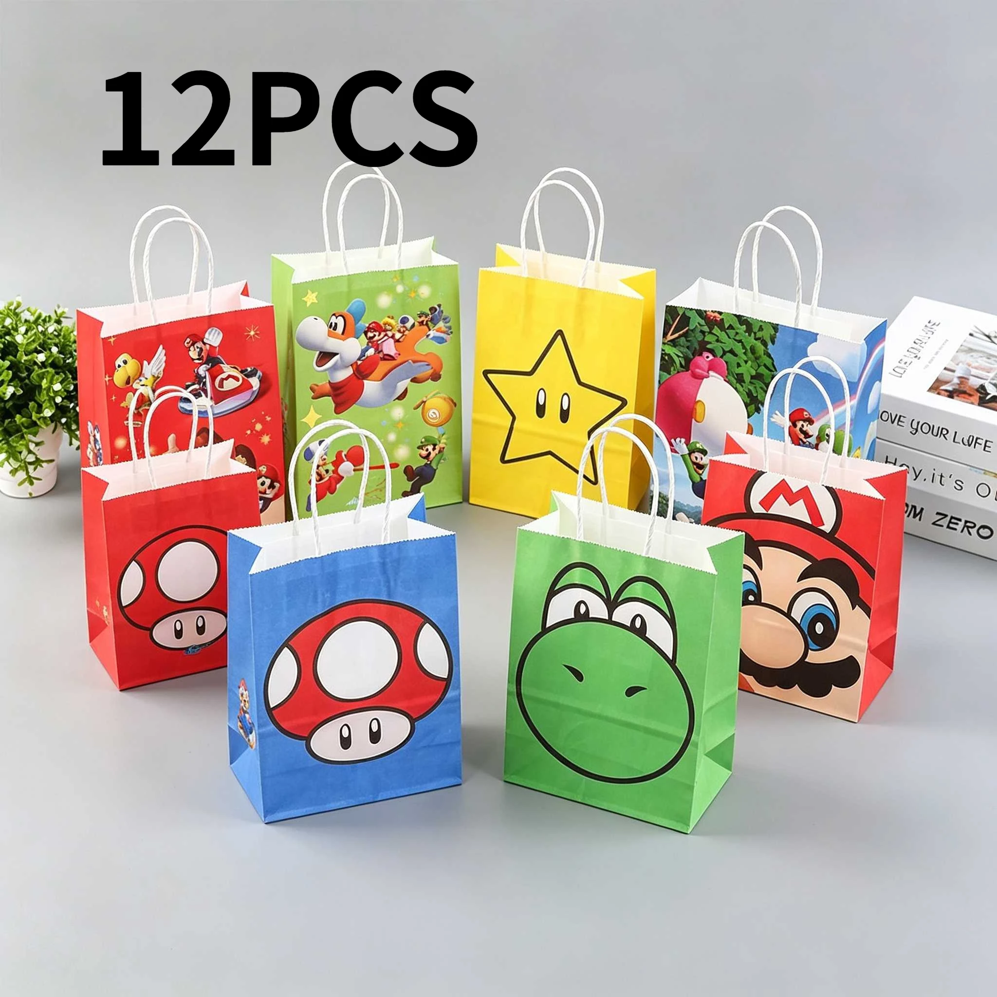 12PCS Super Marios Birthday Party Gift Bags Boy Girl Handbags Cartoon Anime Pattern Kraft PaperBag Baby Shower Decoration Gift
12PCS Super Marios Birthday Party Gift Bags Boy Girl Handbags Cartoon Anime Pattern Kraft PaperBag Baby Shower Decoration Gift