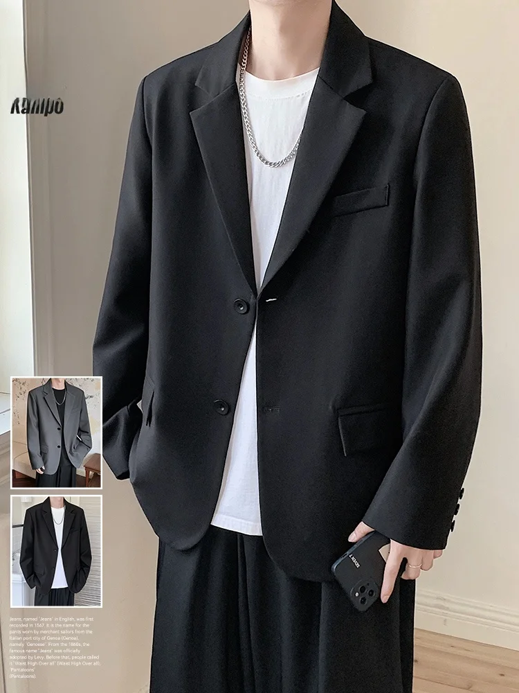 Мужской повседневный костюм Rampo: модный дизайн, стильный пиджак, трендовый бренд, высококачественный свободный крой, деловой повседневный стиль, длинный рукав
Мужской повседневный костюм Rampo: модный дизайн, стильный пиджак, трендовый бренд, высококачественный свободный крой, деловой повседневный стиль, длинный рукав