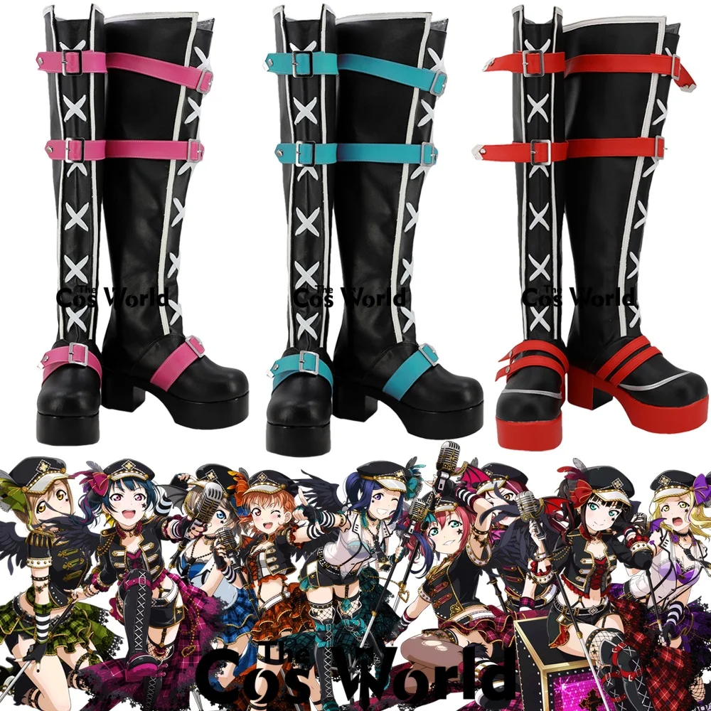 Love Live Sunshine Aqours Punk Rock 9 Characters Matsuura kanan Tsushima Yoshiko Anime Customize Cosplay Shoes Boots
Love Live Sunshine Aqours Punk Rock 9 Characters Matsuura kanan Tsushima Yoshiko Anime Customize Cosplay Shoes Boots