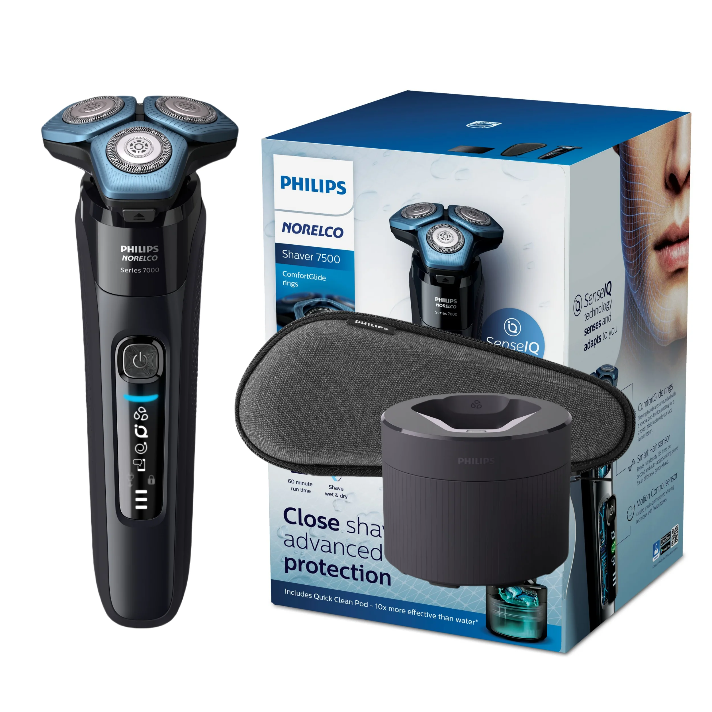 Бритва Philips Norelco серии 7000 S7783, влажная и сухая, с чистящей канавкой, стальные прецизионные лезвия
Бритва Philips Norelco серии 7000 S7783, влажная и сухая, с чистящей канавкой, стальные прецизионные лезвия