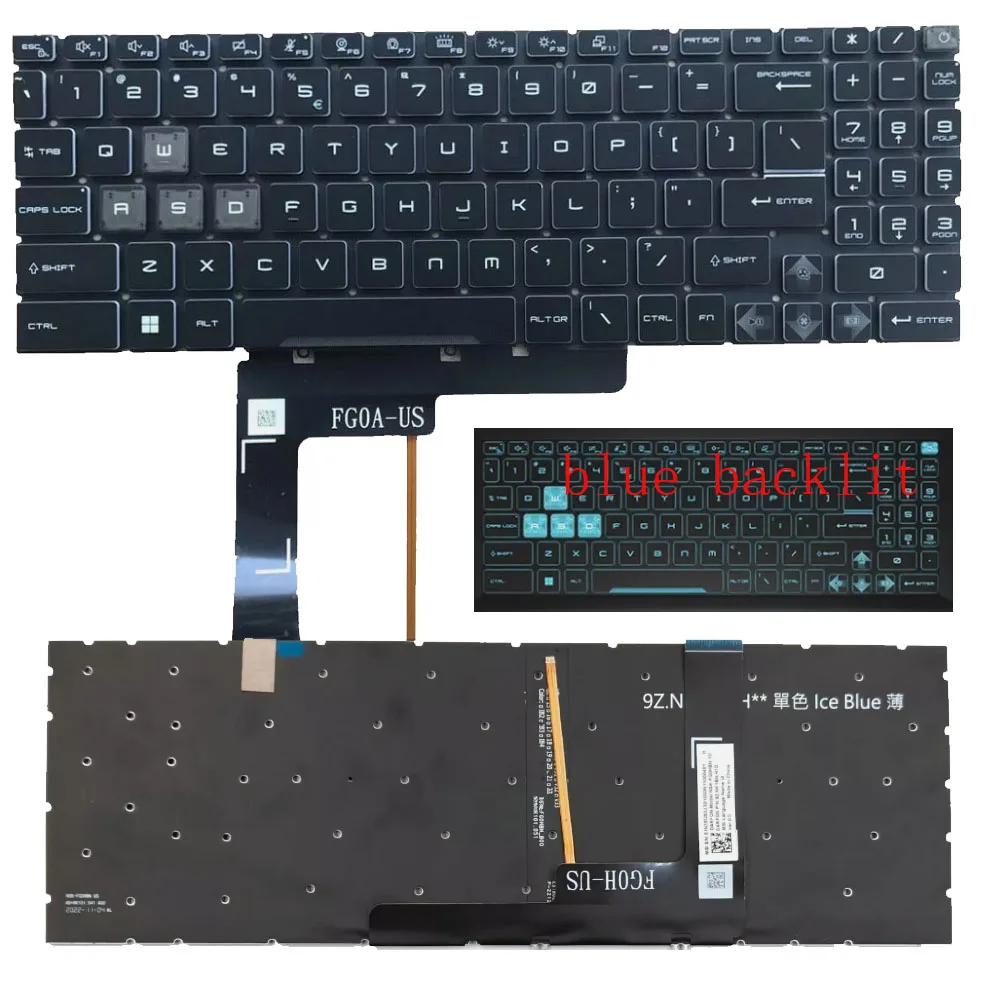 Клавиатура US для ноутбука MSI cyборг 15 A12VF A12VE A12VEK A13VFA13VE (MS-15K1) с синей подсветкой
Клавиатура US для ноутбука MSI cyборг 15 A12VF A12VE A12VEK A13VFA13VE (MS-15K1) с синей подсветкой