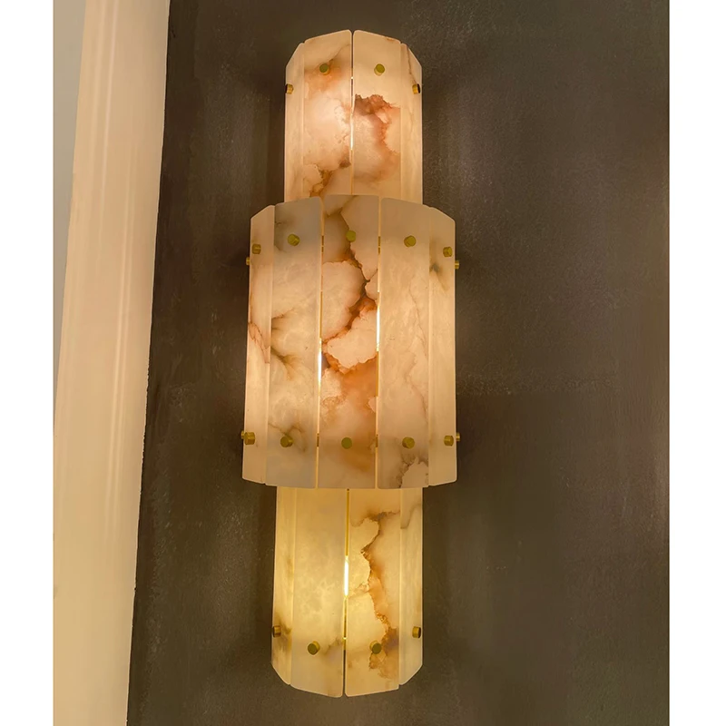 Natural Marble Wall Lamp Living Room Staircase Corridor Bedroom Bedside Villa Staircase All Copper LED alabaster Wall Lamp
Natural Marble Wall Lamp Living Room Staircase Corridor Bedroom Bedside Villa Staircase All Copper LED alabaster Wall Lamp