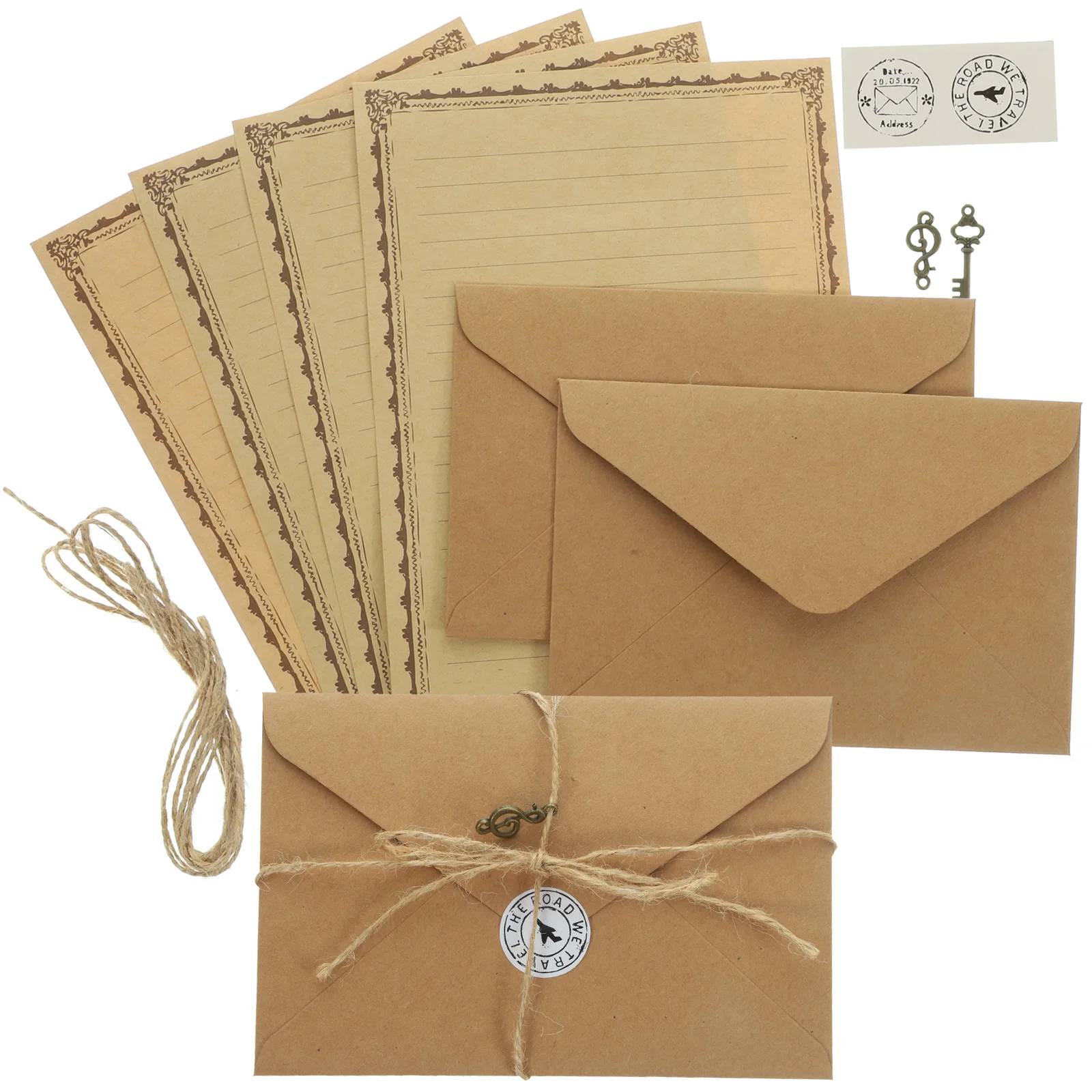 2 Sets A5 Travelers Notebook Insert Vintage Letter Paper Envelope Kit Smooth Writing Thick Stationery Papers Set
2 Sets A5 Travelers Notebook Insert Vintage Letter Paper Envelope Kit Smooth Writing Thick Stationery Papers Set