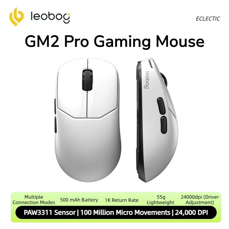 GM2 Pro Wireless Mouse Multiple Modes Bluetooth 2.4GHz 24000DPI Adjustable Ergonomic Gaming Mouse for PC Desktop Laptop Tablet
GM2 Pro Wireless Mouse Multiple Modes Bluetooth 2.4GHz 24000DPI Adjustable Ergonomic Gaming Mouse for PC Desktop Laptop Tablet