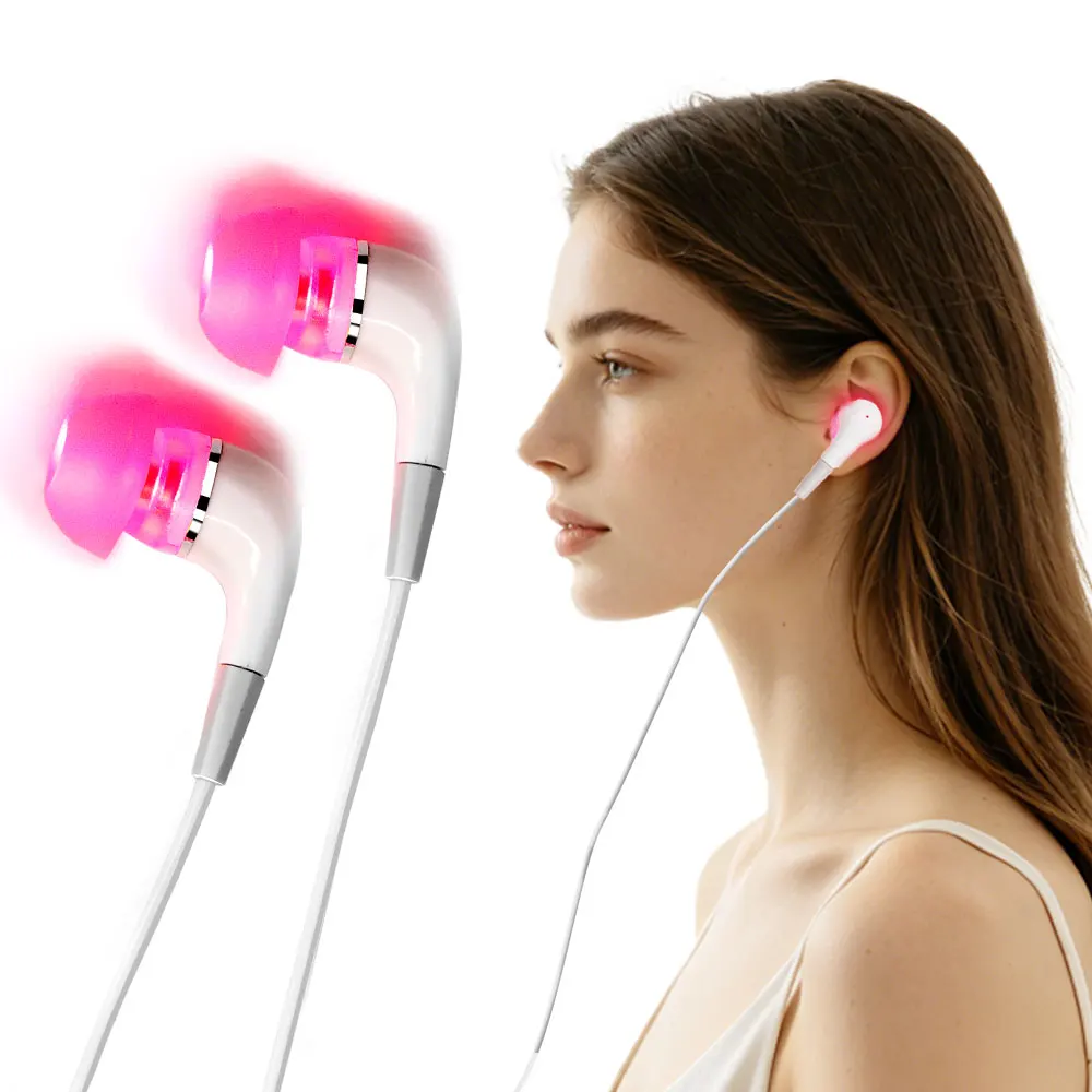 Tinnitus 650nm Red Light Dual Ear Irradiation Semiconductor Laser Physiotherapy Device for Otitis Media Anti-Inflammatory Treat
Tinnitus 650nm Red Light Dual Ear Irradiation Semiconductor Laser Physiotherapy Device for Otitis Media Anti-Inflammatory Treat