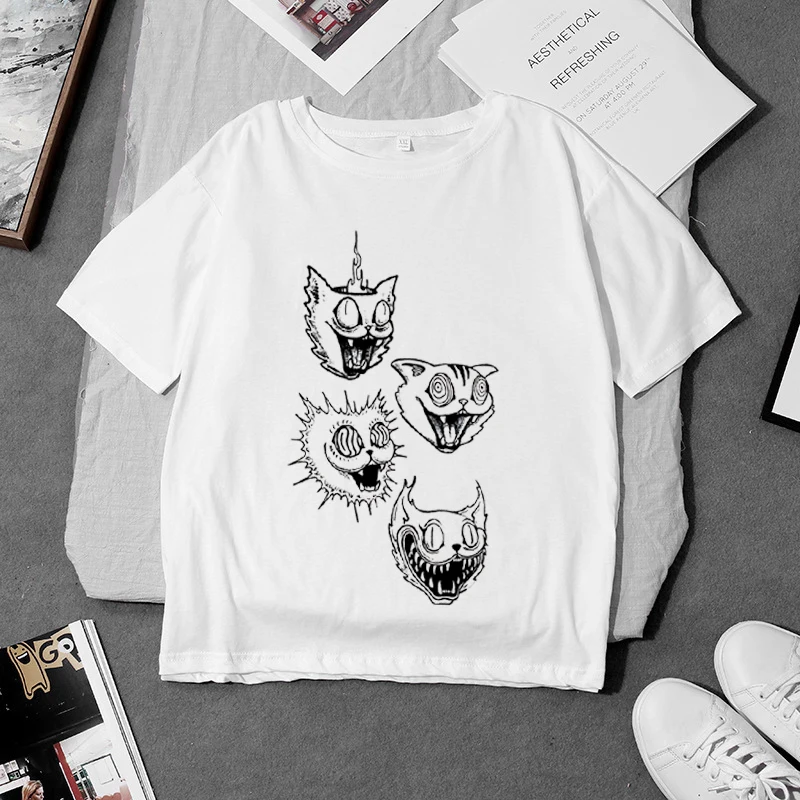Harajuku Y2K Crazy Cat Printed Large T-shirt Summer Emo Girls' Umbilical Top Slimming Top Street Wear Gothic Sexy Baby T-shirt
Harajuku Y2K Crazy Cat Printed Large T-shirt Summer Emo Girls' Umbilical Top Slimming Top Street Wear Gothic Sexy Baby T-shirt
