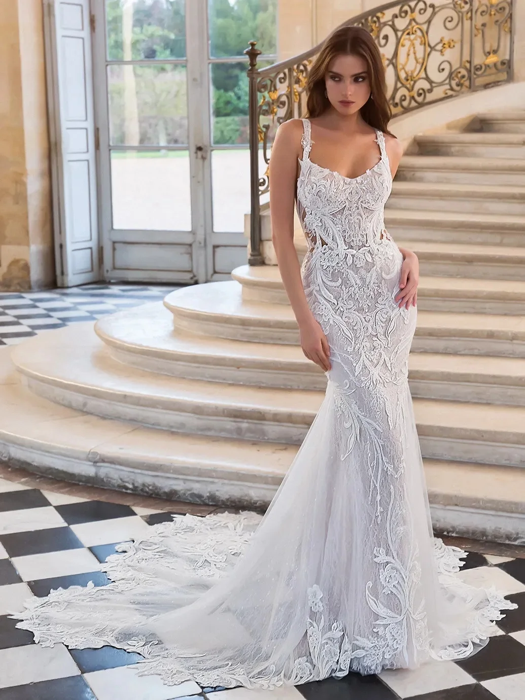 Glamorous Ivory Wedding Dresses Full Lace Sleeveless Mermaid Bridal Gowns Backless Floor Length Customized Vestidos De Mariee
Glamorous Ivory Wedding Dresses Full Lace Sleeveless Mermaid Bridal Gowns Backless Floor Length Customized Vestidos De Mariee