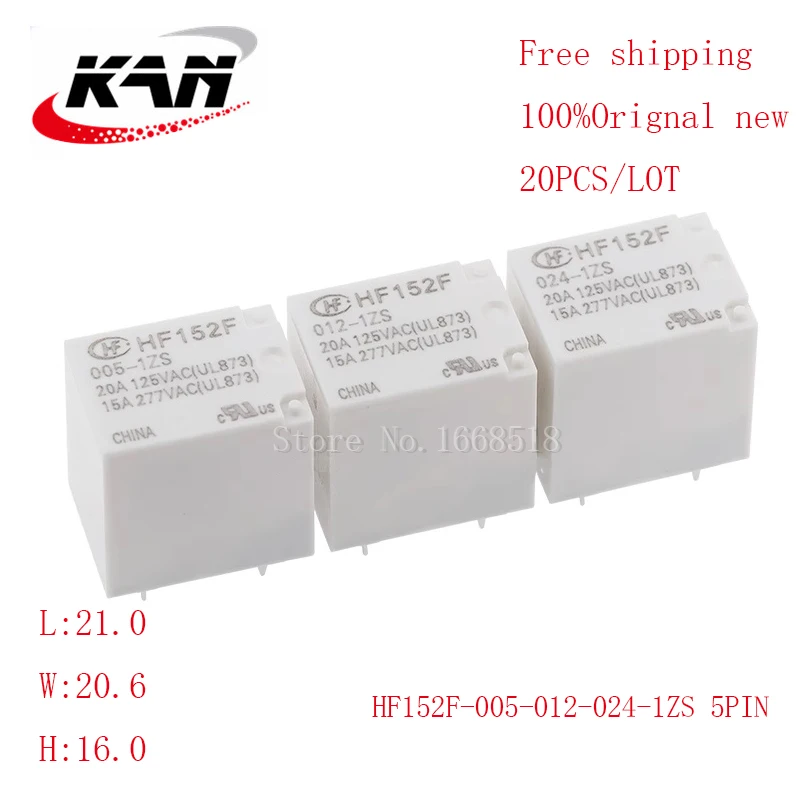Free shipping 20pcs relay HF152F-005-1ZS HF152F-012-1ZS HF152F-024-1ZS 5VDC 12VDC 24VDC 15A 277VAC 5PIN Original New
Free shipping 20pcs relay HF152F-005-1ZS HF152F-012-1ZS HF152F-024-1ZS 5VDC 12VDC 24VDC 15A 277VAC 5PIN Original New