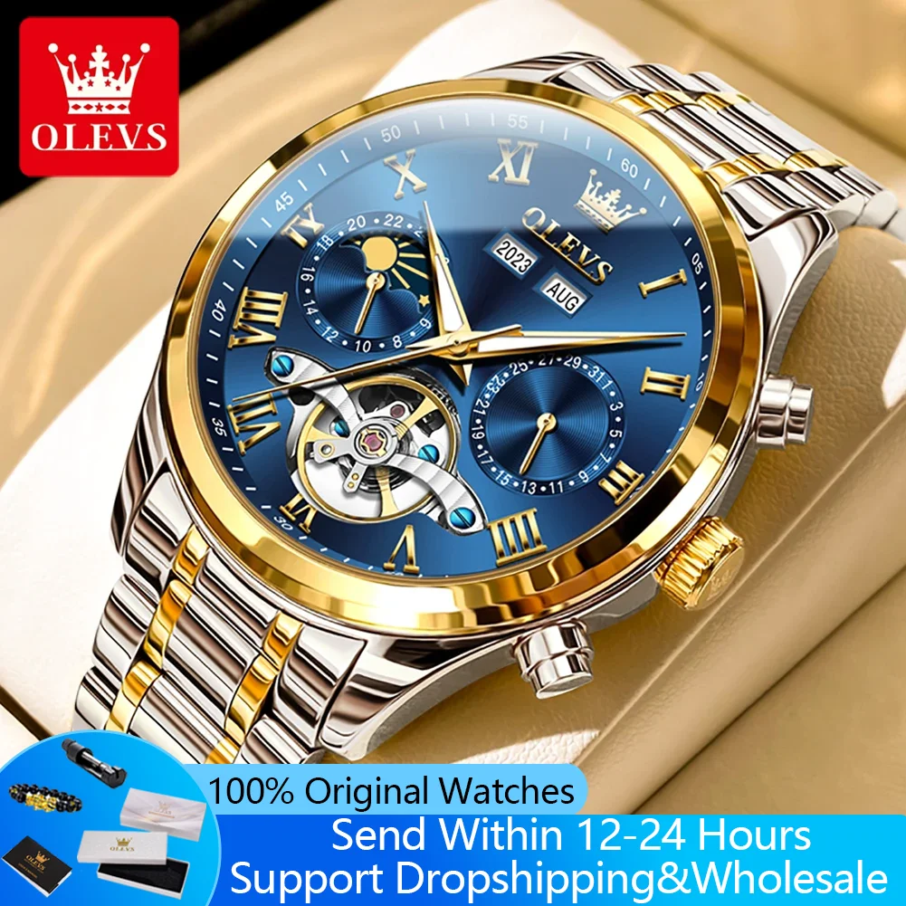 Мужские автоматические часы OLEVS 7005 с римскими цифрами, механические, с функцией фаз луны, скелетонизированные, роскошные, водонепроницаемые.
Мужские автоматические часы OLEVS 7005 с римскими цифрами, механические, с функцией фаз луны, скелетонизированные, роскошные, водонепроницаемые.