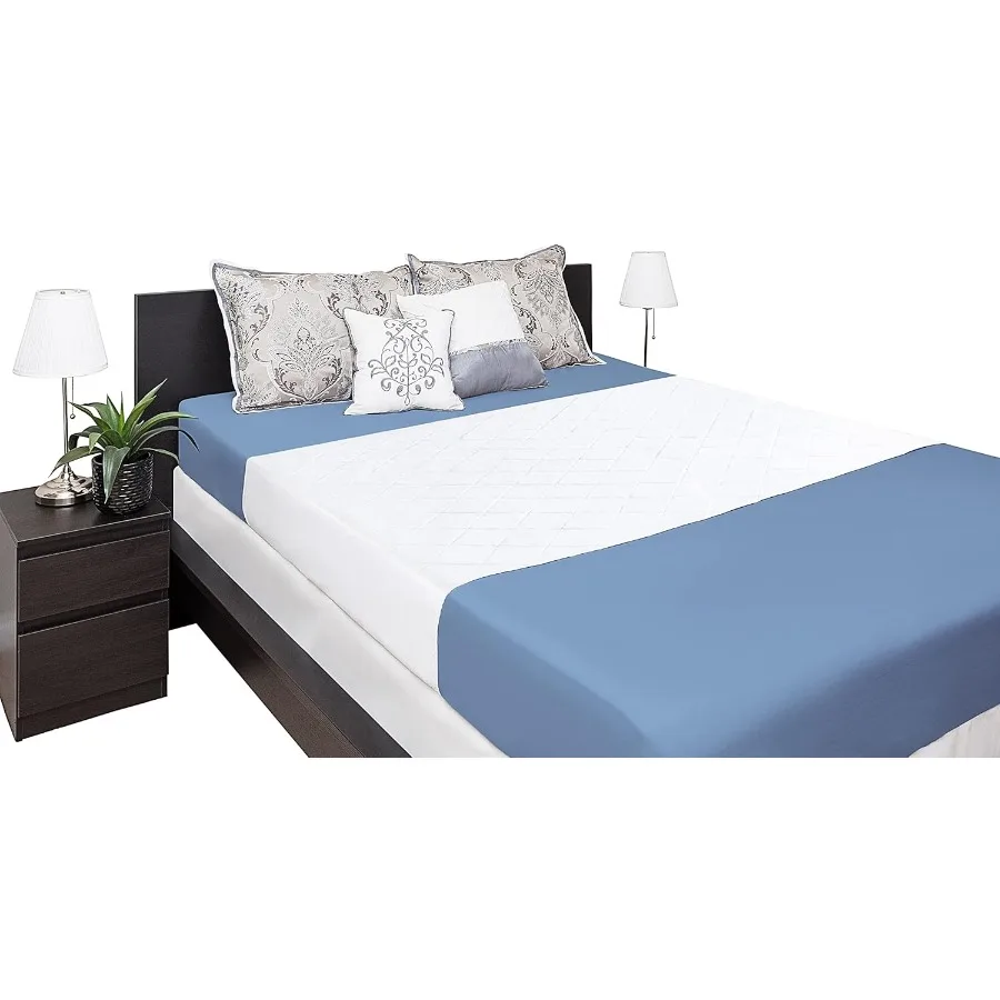 Washable Incontinence Bed Pad - Waterproof with Tuck-in-Sides Leakage and Sweat Mattress Protector - Reusable Full Queen 36x60
Washable Incontinence Bed Pad - Waterproof with Tuck-in-Sides Leakage and Sweat Mattress Protector - Reusable Full Queen 36x60