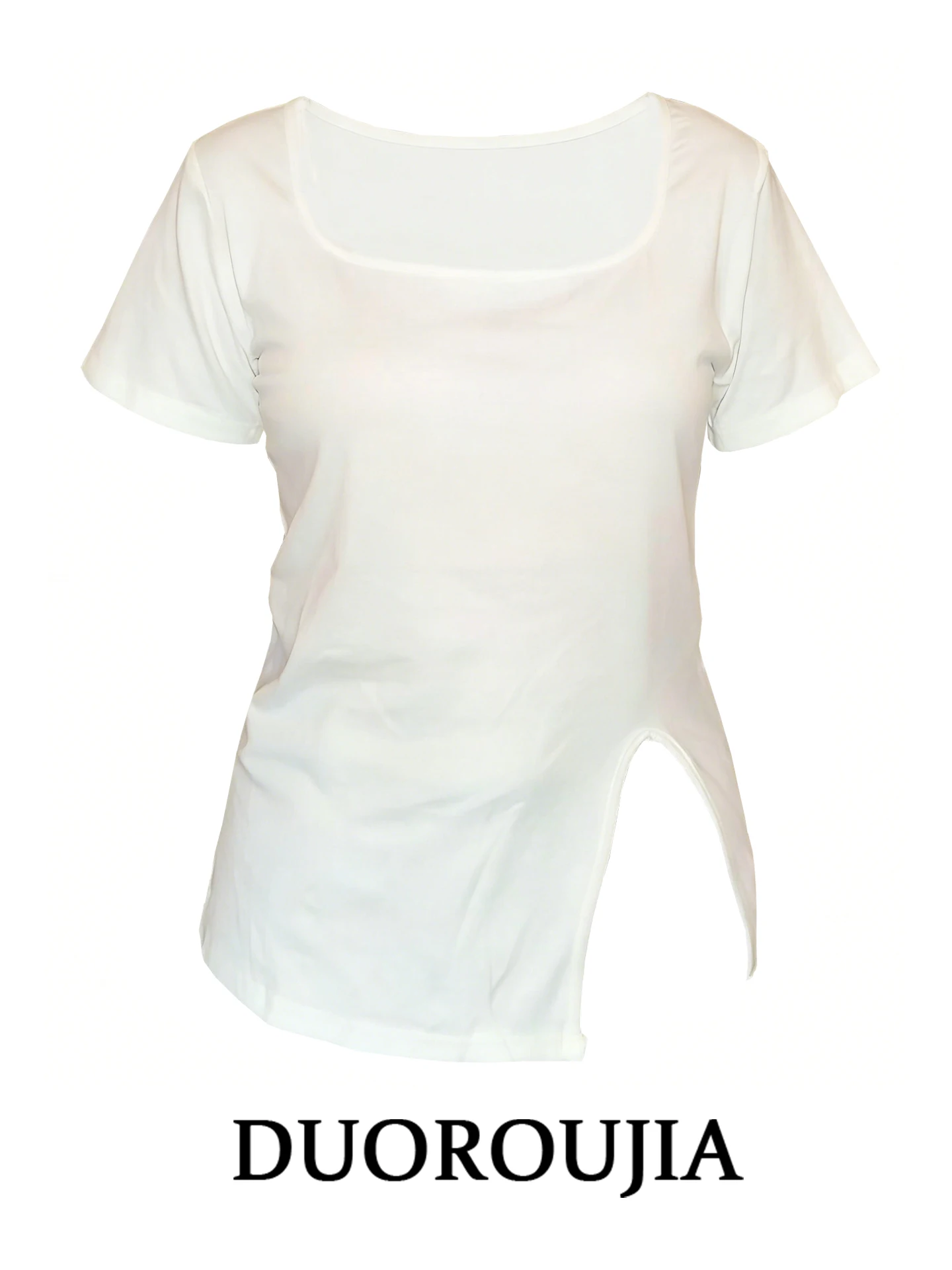 White Short Sleeve T-Shirt Women's plus Size Casual Style Slimming Top Asymmetrical Design Covering Flaws Summer Fashion
White Short Sleeve T-Shirt Women's plus Size Casual Style Slimming Top Asymmetrical Design Covering Flaws Summer Fashion