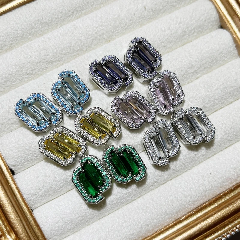 Exaggerated Irregular 925 Silver Plated Colorful Stone Ear Studs for Wedding Bridal Dainty Earrings Party Jewelry Gift
Exaggerated Irregular 925 Silver Plated Colorful Stone Ear Studs for Wedding Bridal Dainty Earrings Party Jewelry Gift