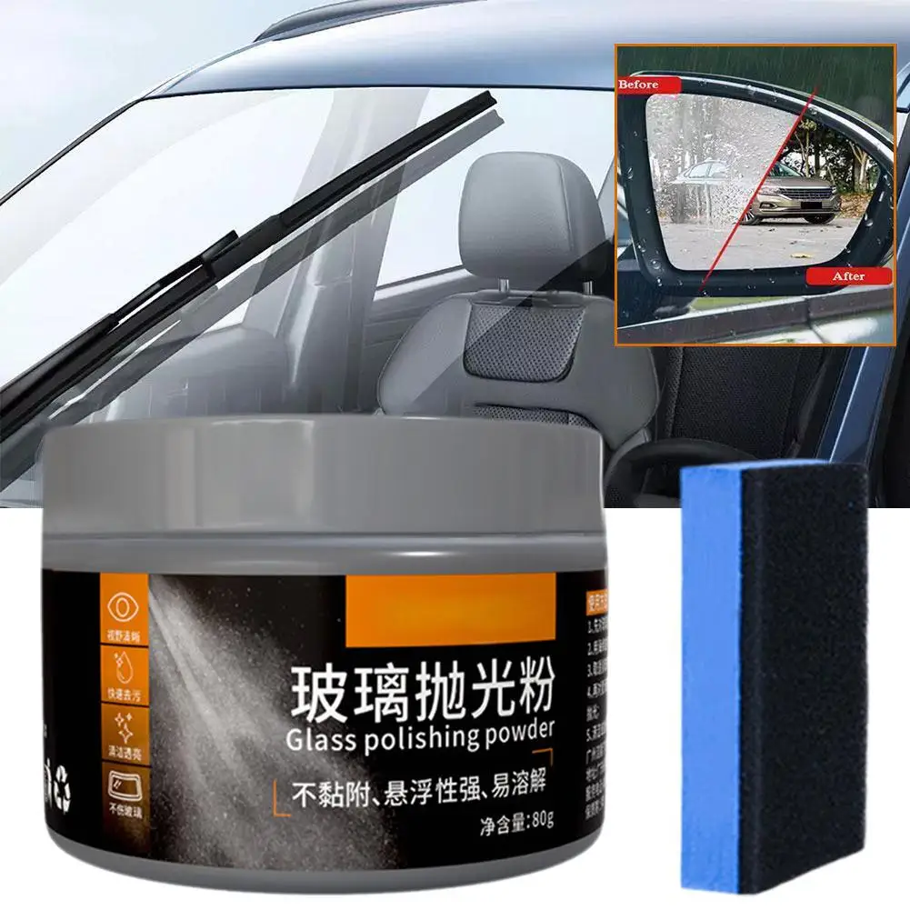 80g Car Glass Polishing Powder Front Windshield And Rare Film With Sponge Rearview Tool Cleaning Repair Oil Mirror Powder E6W3
80g Car Glass Polishing Powder Front Windshield And Rare Film With Sponge Rearview Tool Cleaning Repair Oil Mirror Powder E6W3