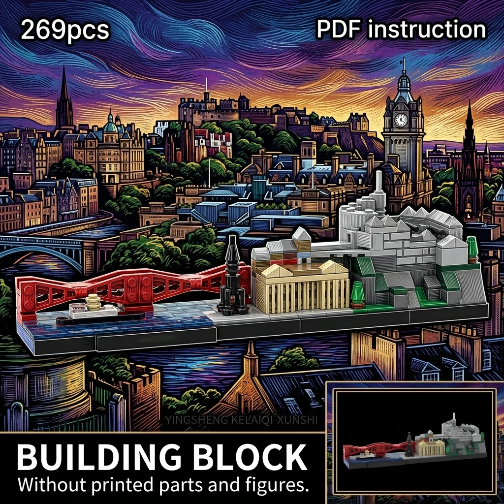 Edinburgh Skyline Architecture MOC Building Blocks Scottish City Landmark Micro Diorama Display Model Adult Brick Set 269PCS
Edinburgh Skyline Architecture MOC Building Blocks Scottish City Landmark Micro Diorama Display Model Adult Brick Set 269PCS