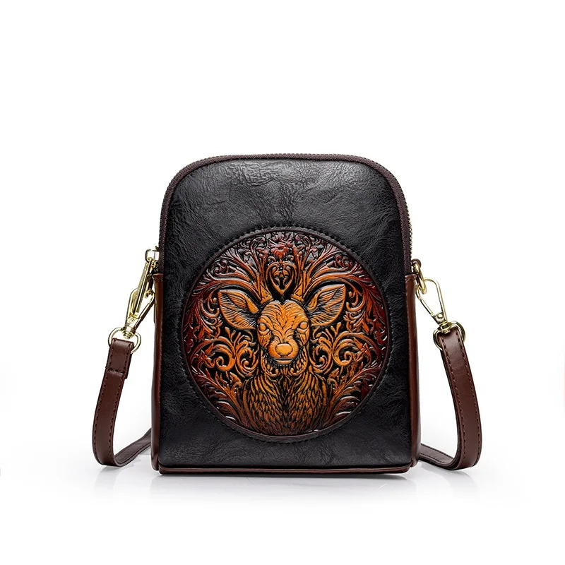 Vintage Head Embossed Distressed Leather Crossbody Bag Multi-Pocket Mini Versatile Bag for Daily Commute Artistic Style
Vintage Head Embossed Distressed Leather Crossbody Bag Multi-Pocket Mini Versatile Bag for Daily Commute Artistic Style