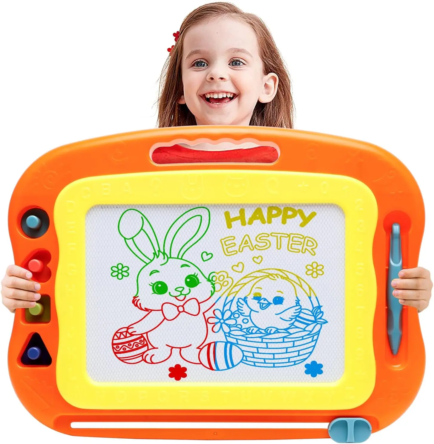 15 Inch Magnetic Drawing Board for Toddlers, Erasable Doodle Pad for Kids Ages 3-7, Colorful Educational Sketch Toy
15 Inch Magnetic Drawing Board for Toddlers, Erasable Doodle Pad for Kids Ages 3-7, Colorful Educational Sketch Toy