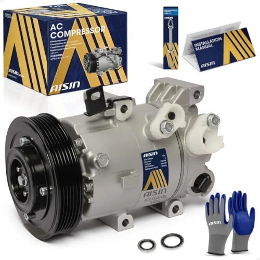 AFTERMARKET ACCKA-00430 Air Conditioner AC Compressor for Kia Forte 2020-2021 1.6L - Steel, Black, 6-Pulley Groove with Clutch
AFTERMARKET ACCKA-00430 Air Conditioner AC Compressor for Kia Forte 2020-2021 1.6L - Steel, Black, 6-Pulley Groove with Clutch