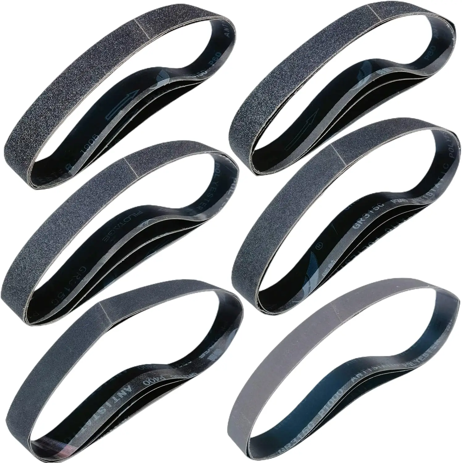 18 Pack Silicon Carbide Sanding Belts 1-1/2 x 30 Inch for Metal Finishing with 60 80 120 240 400 1000 Grits
18 Pack Silicon Carbide Sanding Belts 1-1/2 x 30 Inch for Metal Finishing with 60 80 120 240 400 1000 Grits