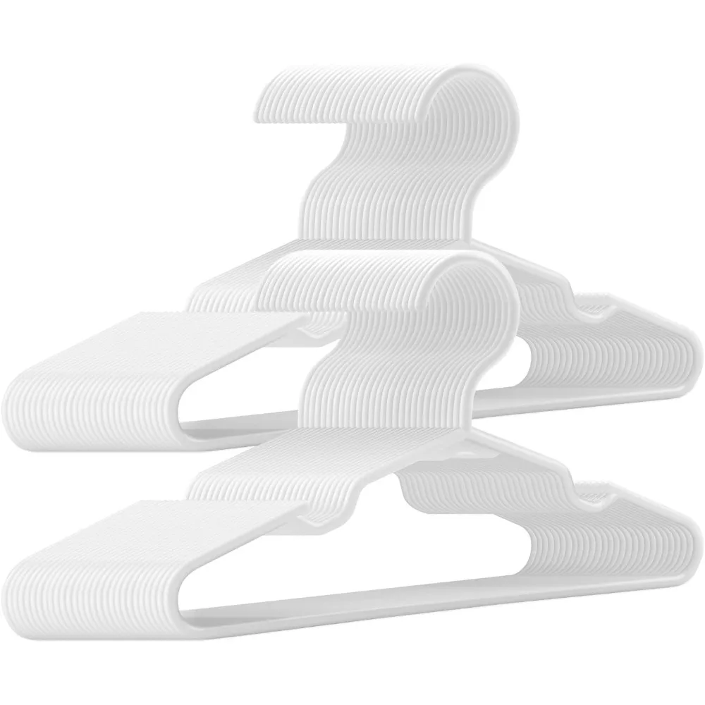 100 Pack White Kids Hangers 11.5 Inch for Baby Toddler Closet Storage
100 Pack White Kids Hangers 11.5 Inch for Baby Toddler Closet Storage