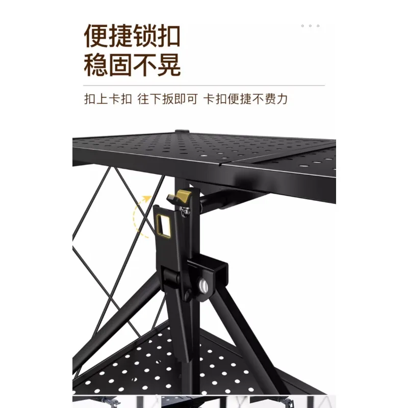 Installation-free folding kitchen shelves, floor-to-ceiling multi-functional shelves
Installation-free folding kitchen shelves, floor-to-ceiling multi-functional shelves