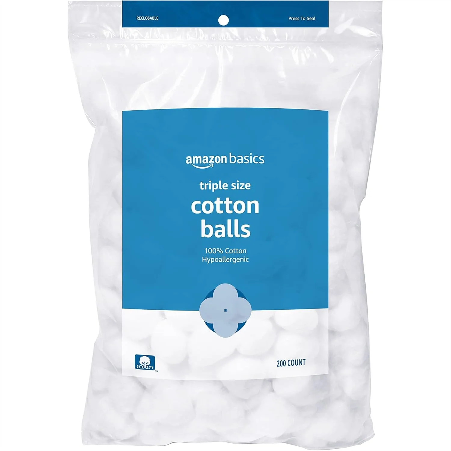 Cotton Balls for Skincare, Makeup Removal, Hypoallergenic, 200 Count
Cotton Balls for Skincare, Makeup Removal, Hypoallergenic, 200 Count