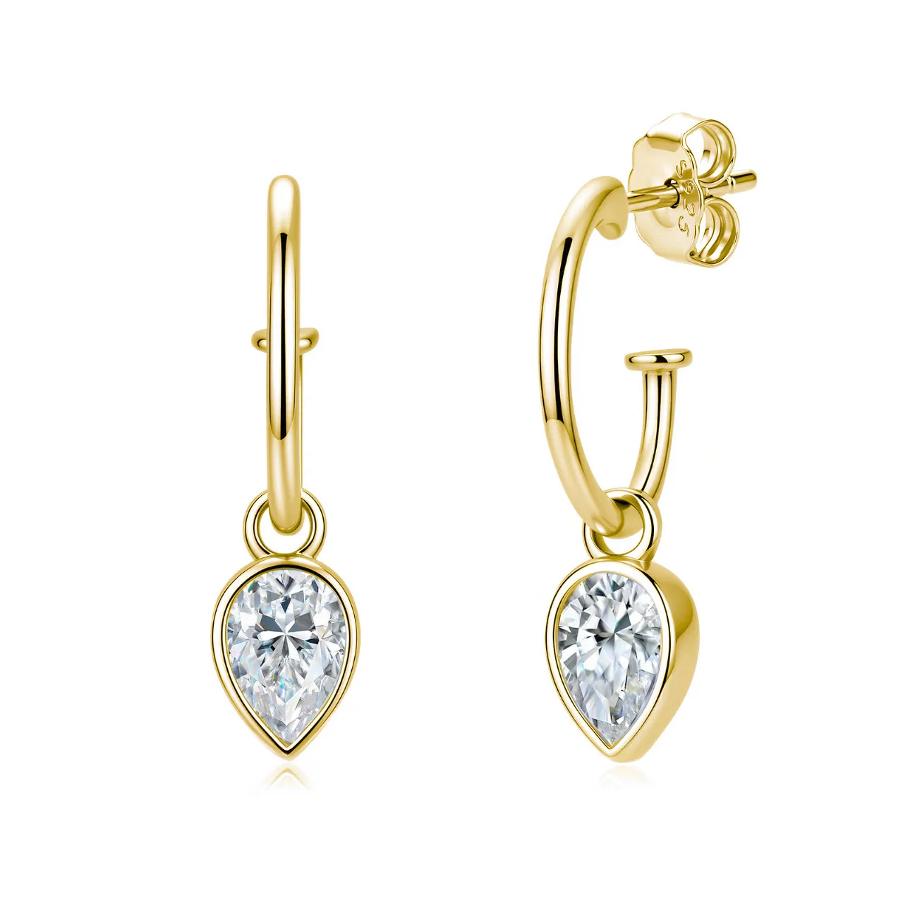 CEICI 5x7mm Pear Cut Moissanite Earrings Can Pass Diamond Tested S925 Silver Plated 18K Gold Women's Wedding Jewelry
CEICI 5x7mm Pear Cut Moissanite Earrings Can Pass Diamond Tested S925 Silver Plated 18K Gold Women's Wedding Jewelry