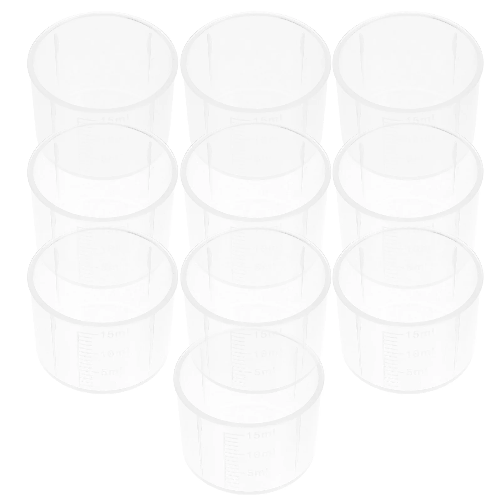 10 Pcs Measuring Cups 15ml High Transparency PP Clear Graduations Plastic Medicine Cups Reusable Liquid Container Mini Beaker
10 Pcs Measuring Cups 15ml High Transparency PP Clear Graduations Plastic Medicine Cups Reusable Liquid Container Mini Beaker