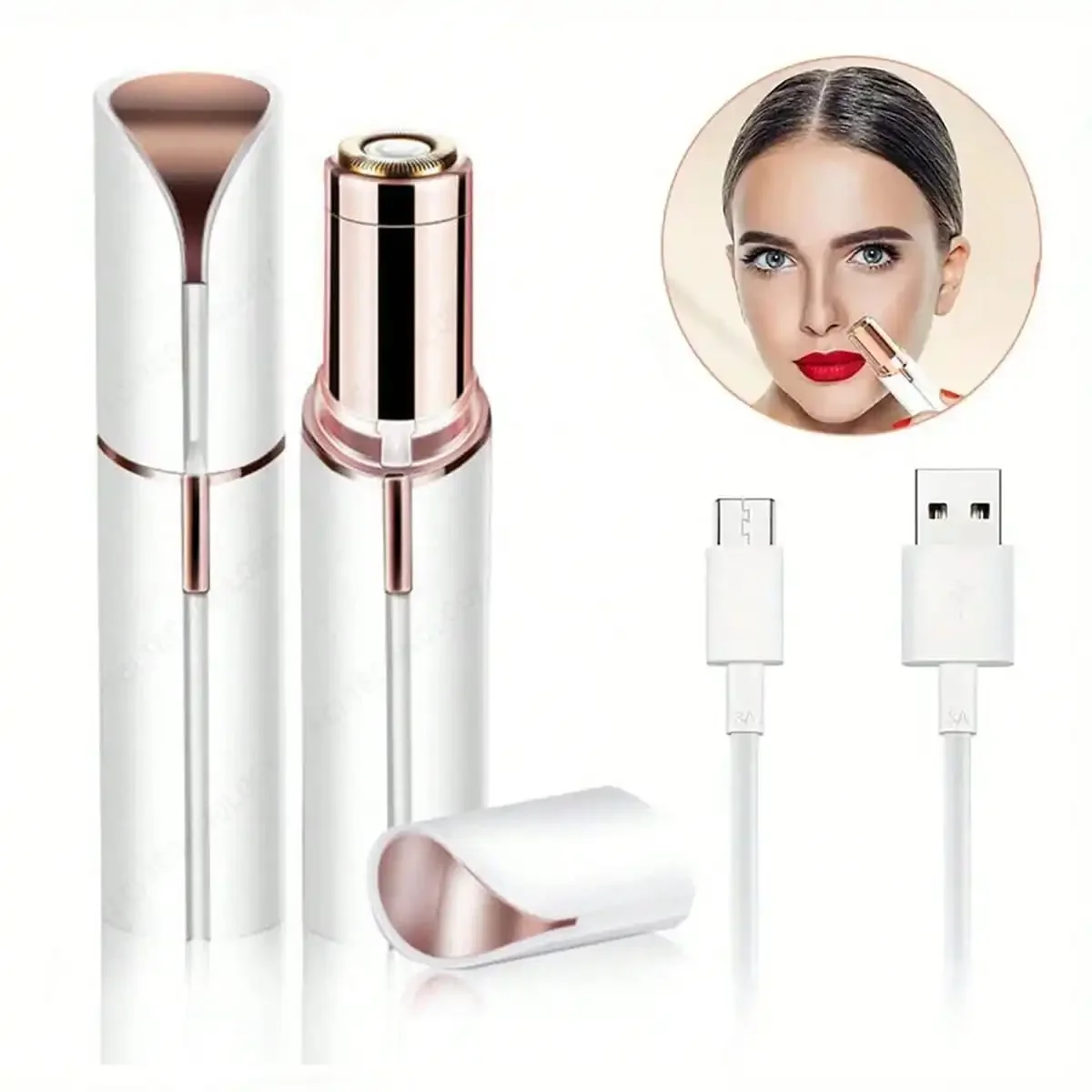 Women's Facial Hair Remover, Mini Epilator, Electric Shaver Portable Bikini Trimmer, Suitable For Lip, Chin, Underarm, Peach Fuzz, Fingers, Neck, Cheeks, USB Rechargeable (Gold And White)
Women's Facial Hair Remover, Mini Epilator, Electric Shaver Portable Bikini Trimmer, Suitable For Lip, Chin, Underarm, Peach Fuzz, Fingers, Neck, Cheeks, USB Rechargeable (Gold And White)
