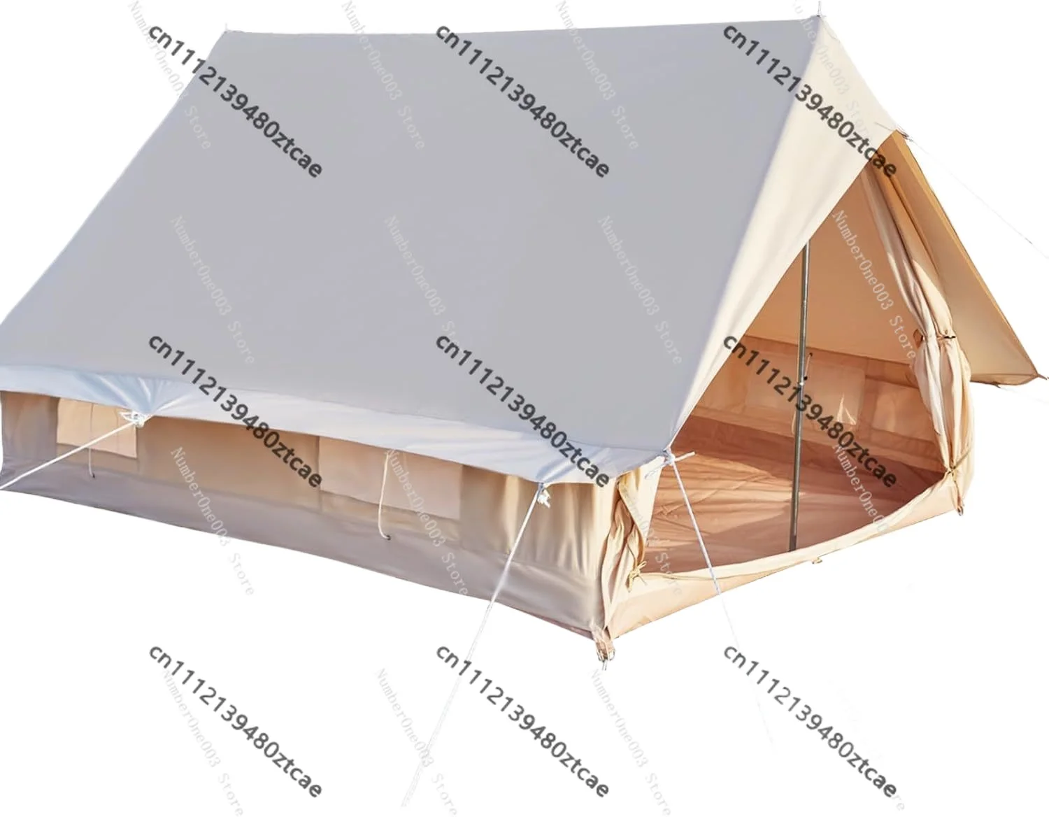 4 Person Canvas Bell Tent Double Door Waterproof All Season Glamping Tent with Windows Easy Setup Family Camping Tent
4 Person Canvas Bell Tent Double Door Waterproof All Season Glamping Tent with Windows Easy Setup Family Camping Tent