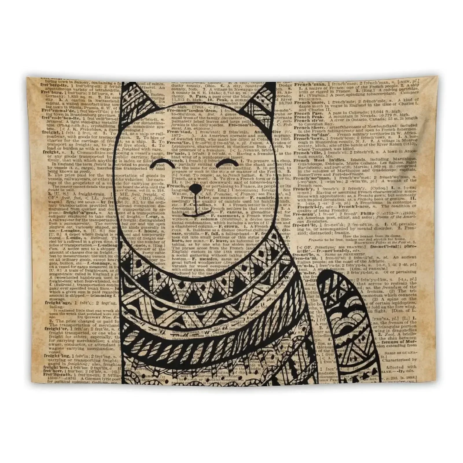 Smiling Cat Pen & Ink Zentagle Dictionary Art Tapestry Cute Room Decor Room Decoration Aesthetic Room Decor For Girls Tapestry
Smiling Cat Pen & Ink Zentagle Dictionary Art Tapestry Cute Room Decor Room Decoration Aesthetic Room Decor For Girls Tapestry
