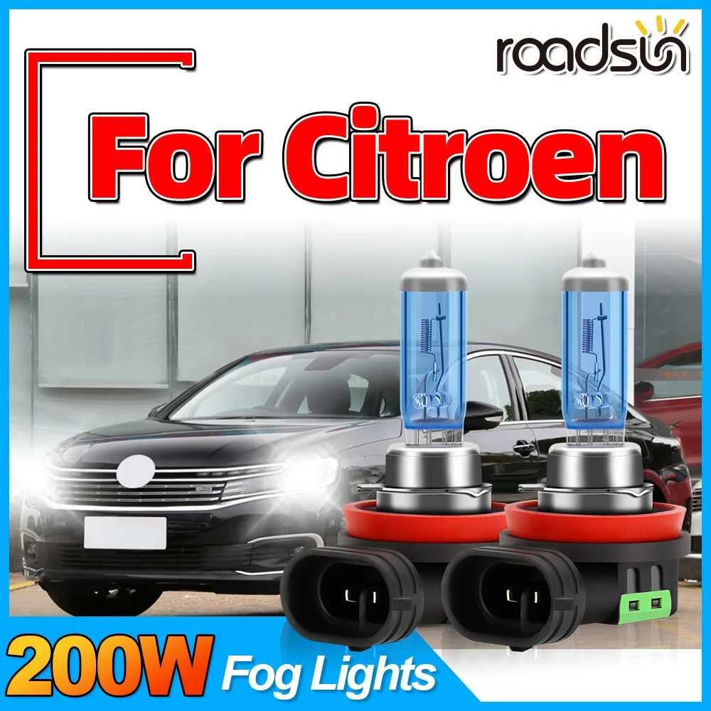 Fog Lamps Xenon Gas Halogen Bulbs H11 6000K Super White 200W Super Bright 12V 1:1 Design Car Fog Lights For CITROEN C4 C5 2PCS
Fog Lamps Xenon Gas Halogen Bulbs H11 6000K Super White 200W Super Bright 12V 1:1 Design Car Fog Lights For CITROEN C4 C5 2PCS