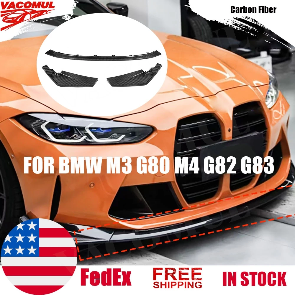 VACOMUL Carbon Fiber For BMW M3 G80 M4 G82 G83 2020+ Front Lip Splitters Head Bumper Extension Exterior Accessories
VACOMUL Carbon Fiber For BMW M3 G80 M4 G82 G83 2020+ Front Lip Splitters Head Bumper Extension Exterior Accessories