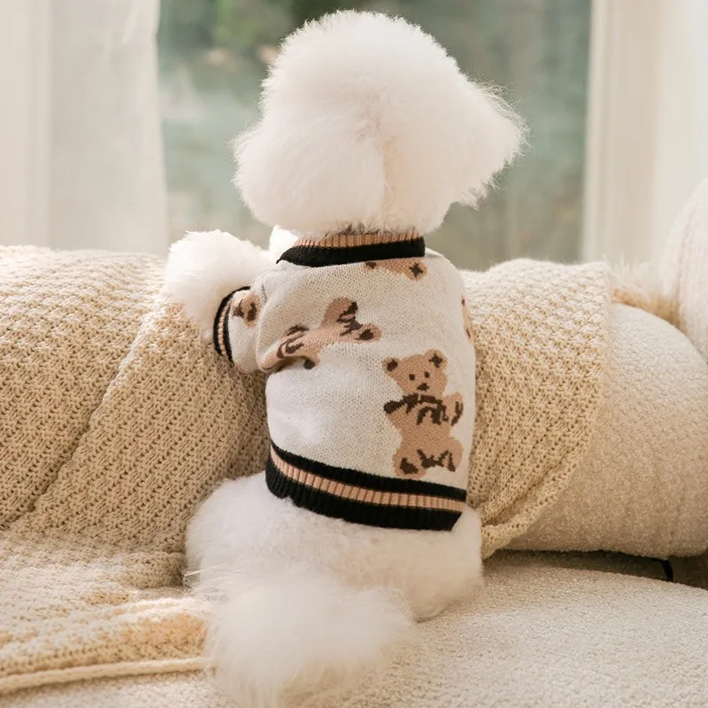 Luxury Dog Clothes Chihuahua Pet Striped Cardigan Sweater Bichon Frise Puppy Kitten Dog Warm Coat Cat Dog Accessories Pet Outfit
Luxury Dog Clothes Chihuahua Pet Striped Cardigan Sweater Bichon Frise Puppy Kitten Dog Warm Coat Cat Dog Accessories Pet Outfit