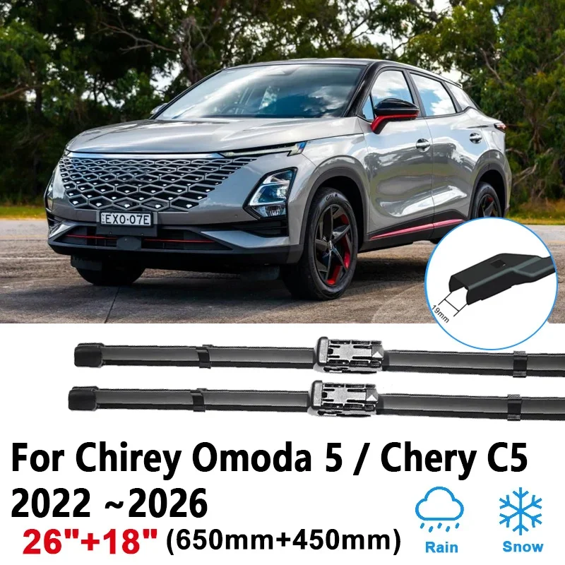 26"+18" For Chirey Chery Omoda 5 C5 E5 T34 2022 ~2026 Car Front Wiper Window Wipers Blades Rubber Brushes Wipe Auto Accessories
26"+18" For Chirey Chery Omoda 5 C5 E5 T34 2022 ~2026 Car Front Wiper Window Wipers Blades Rubber Brushes Wipe Auto Accessories