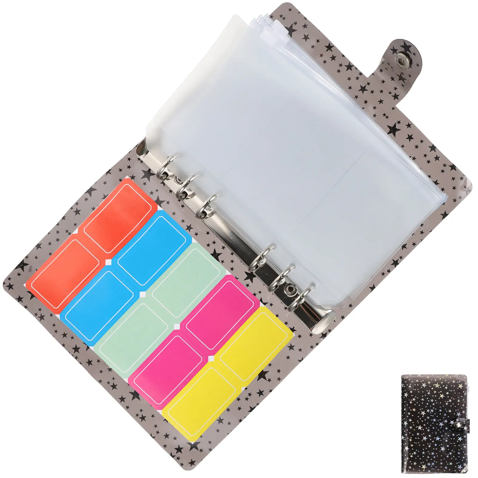 1Set Budget Notebook Loose-Leaf Binder with Buckle Closure Pen Loops Cash Envelopes Organizer for Money Saving Planning
1Set Budget Notebook Loose-Leaf Binder with Buckle Closure Pen Loops Cash Envelopes Organizer for Money Saving Planning