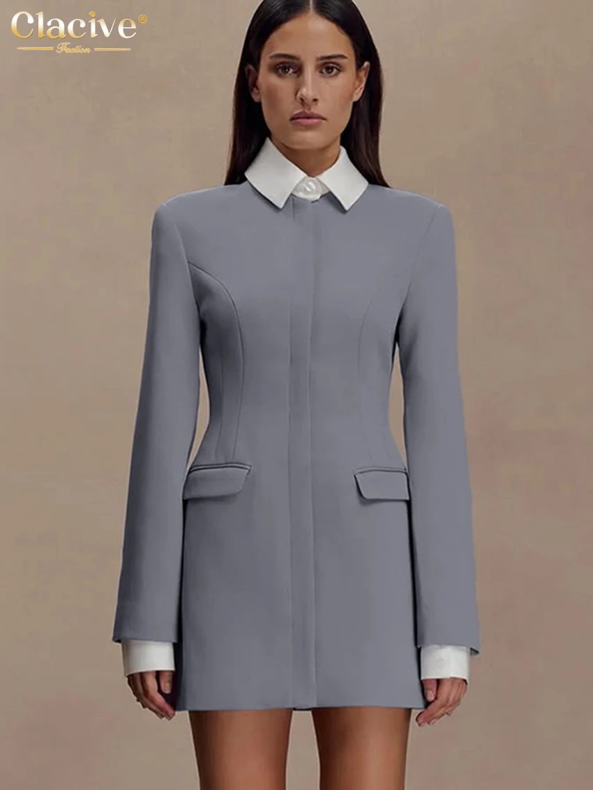 TTQV Spring Slim Gray Office Women's Dress 2026 Fashion Lapel Long Sleeve Mini Dresses Elegant Classic Patchwork Female Dress
TTQV Spring Slim Gray Office Women's Dress 2026 Fashion Lapel Long Sleeve Mini Dresses Elegant Classic Patchwork Female Dress
