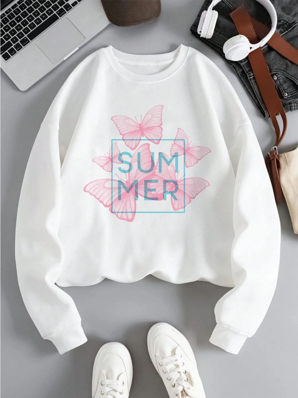 Pink Butterfly Sweatshirt Women'S Summer Letter Print Hoodie Loose Fleece Warm Crewneck Clothes Winter Sporty Womans Pullover
Pink Butterfly Sweatshirt Women'S Summer Letter Print Hoodie Loose Fleece Warm Crewneck Clothes Winter Sporty Womans Pullover
