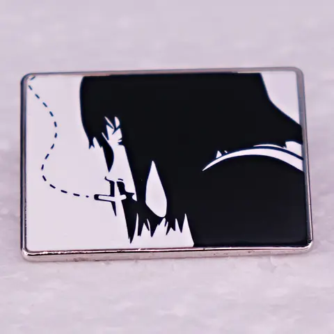 Anime Girl Smoking Metal Badge Manga Enamel Pin Brooches Hat Jewelry Otaku Gift