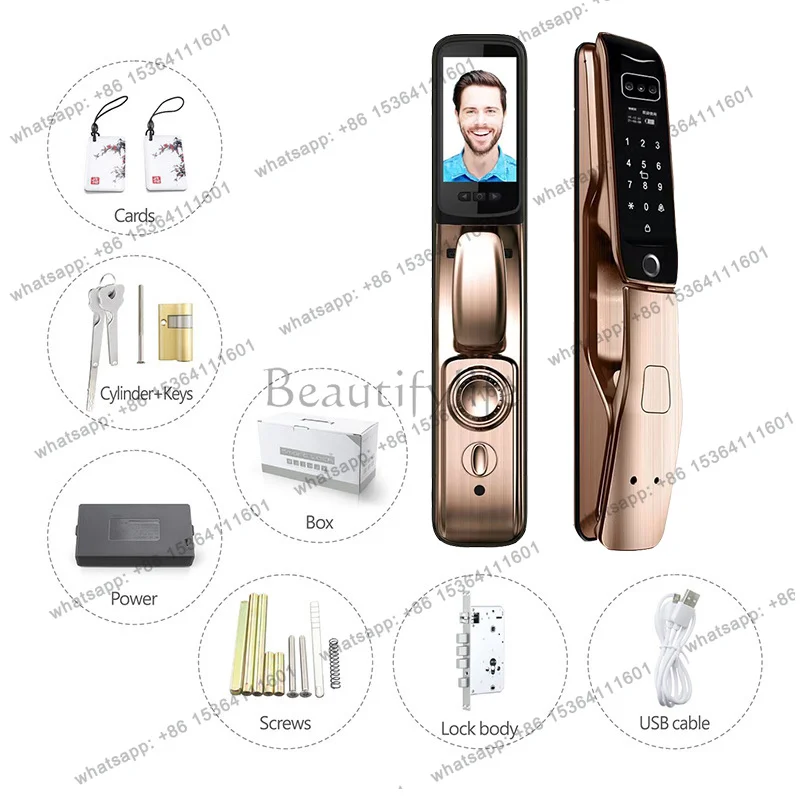 Tuya Wifi Fingerprint Smart Door Lock 3D Face Recognition Electronic Password Home Security Alarm
Tuya Wifi Fingerprint Smart Door Lock 3D Face Recognition Electronic Password Home Security Alarm