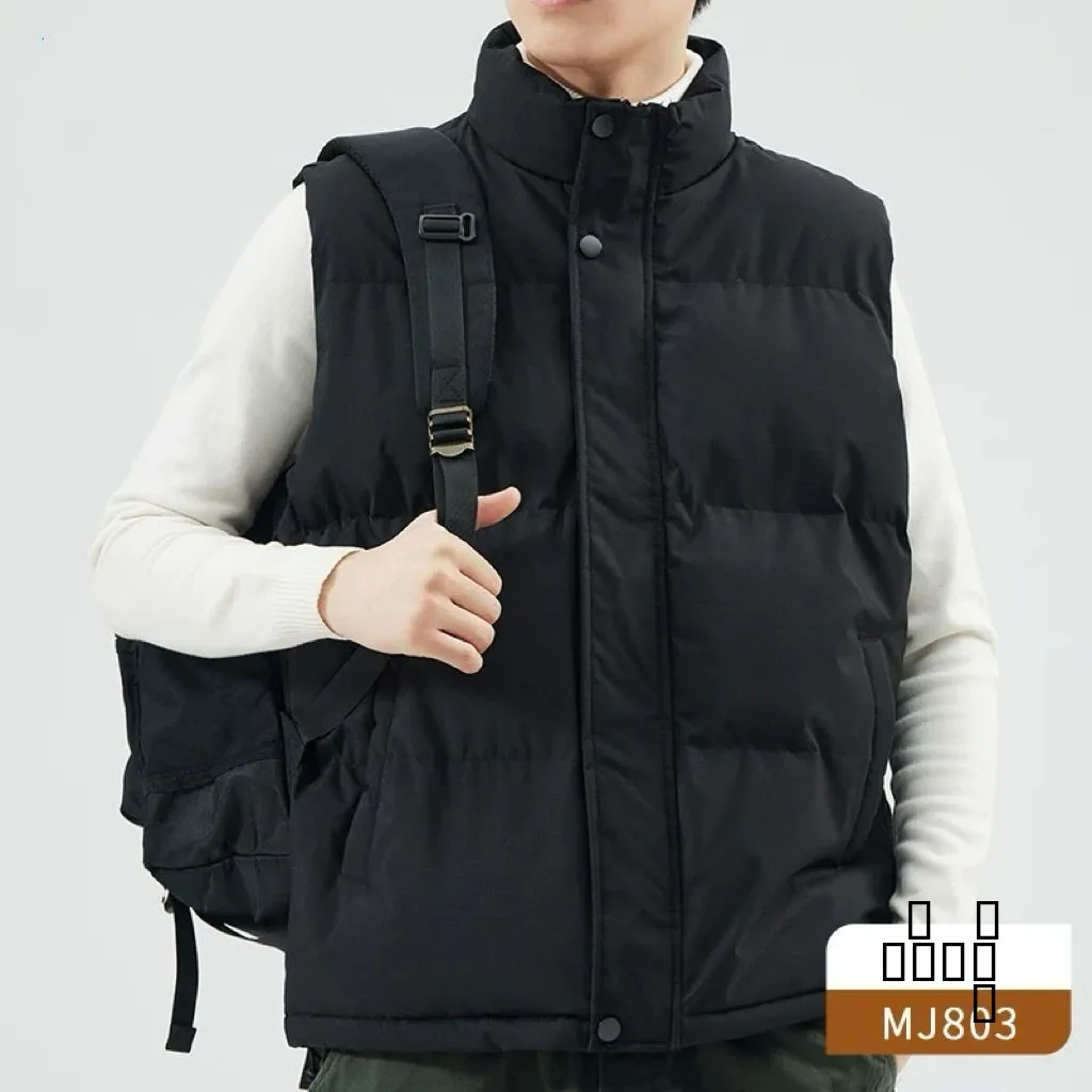 Men's Thiened Casual Cotton Vest Stand Collar Svel Jaet Warm Trendy Autumn Winter Faion Stand Fit Zipper Closure
Men's Thiened Casual Cotton Vest Stand Collar Svel Jaet Warm Trendy Autumn Winter Faion Stand Fit Zipper Closure