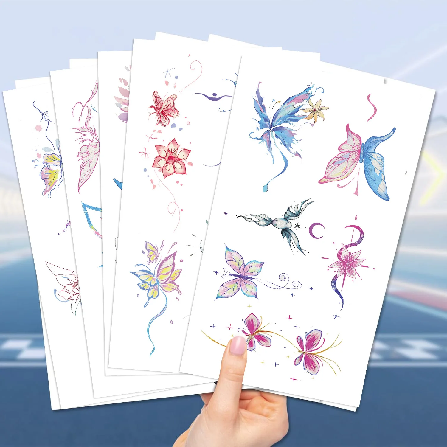 Водонепроницаемые временные наклейки для лица: серия «Бабочки» с блестками, забавные мультяшные, для вечеринок, фестивалей, подарков, высокое качество
Водонепроницаемые временные наклейки для лица: серия «Бабочки» с блестками, забавные мультяшные, для вечеринок, фестивалей, подарков, высокое качество