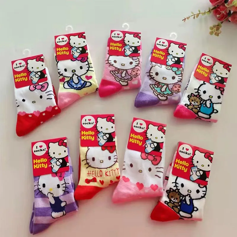 Kawaii Sanrioed HelloKittys Children's Cotton Socks Cartoon Anime Sweat Absorbing Breathable Tube Socks Gift for Children
Kawaii Sanrioed HelloKittys Children's Cotton Socks Cartoon Anime Sweat Absorbing Breathable Tube Socks Gift for Children