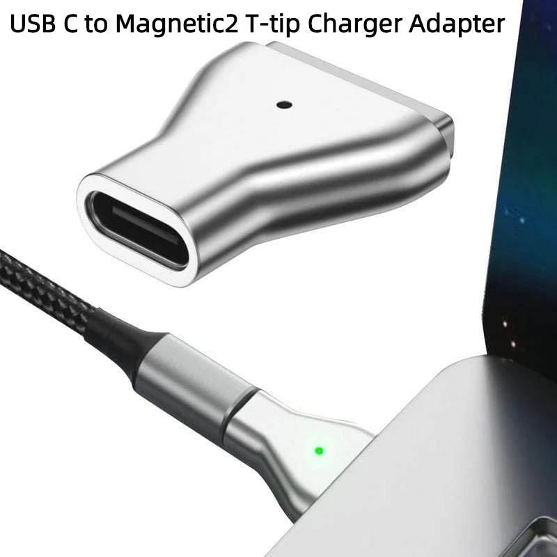 USB Type-C to Magnetic 2 T-tip Charger Adapter PD 100W Power Fast Charging Converter Compatible with 2013-2015 Macbook Air/Pro
USB Type-C to Magnetic 2 T-tip Charger Adapter PD 100W Power Fast Charging Converter Compatible with 2013-2015 Macbook Air/Pro
