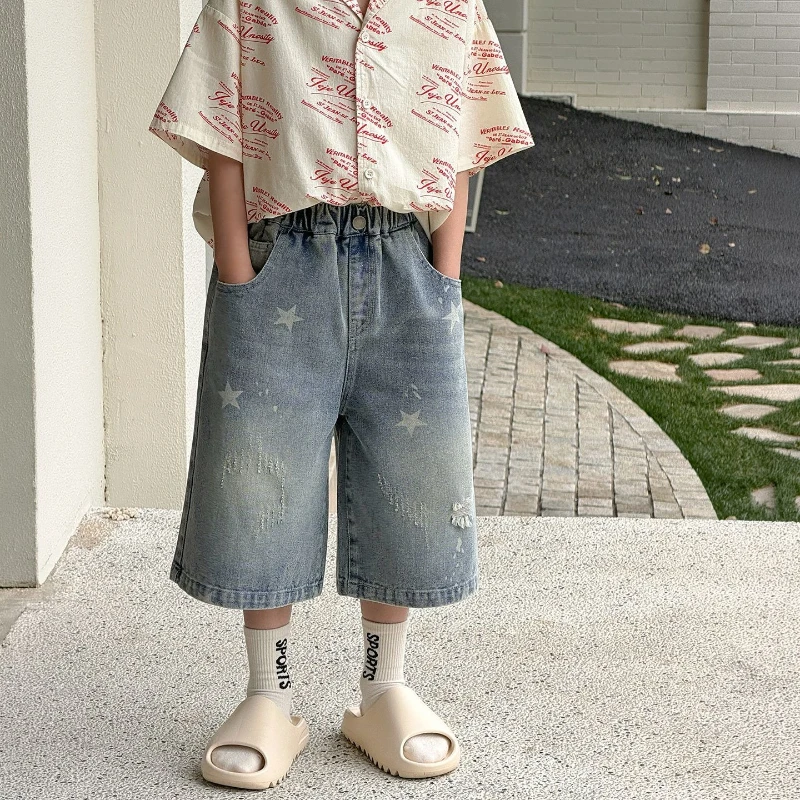 2026 Summer New Children's Hot Selling Street Style Versatile Star Pattern Elastic Waist Cowboy Shorts
2026 Summer New Children's Hot Selling Street Style Versatile Star Pattern Elastic Waist Cowboy Shorts